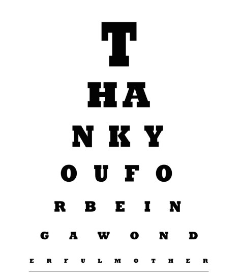 Thank you for being a wonderful mother